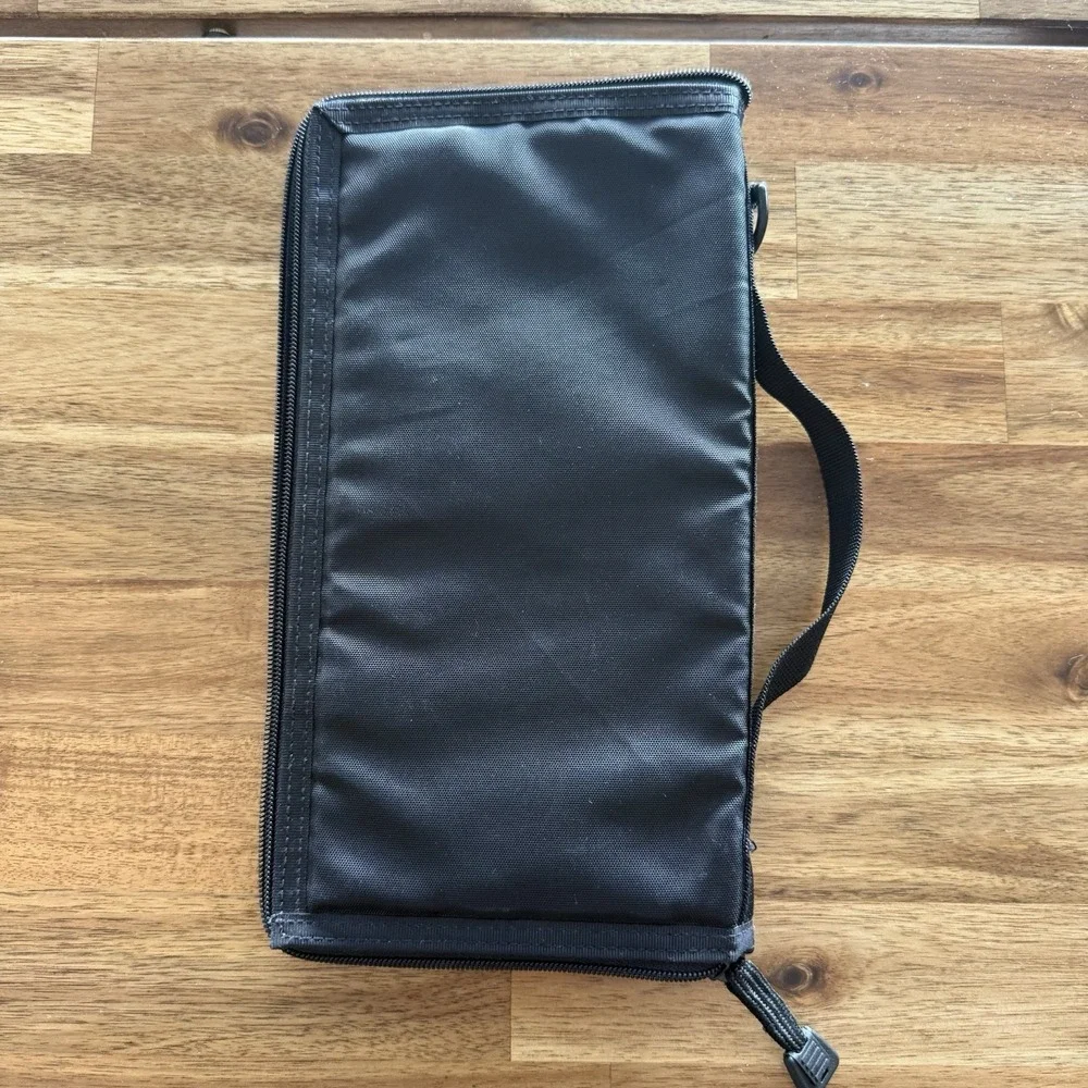 VTG LL Bean Nylon Travel Wallet Organizer Passport Case Zip Clear Window ID
